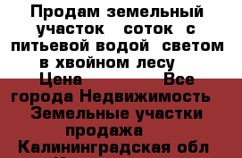 Продам земельный участок 6 соток, с питьевой водой, светом  в хвойном лесу . › Цена ­ 600 000 - Все города Недвижимость » Земельные участки продажа   . Калининградская обл.,Калининград г.